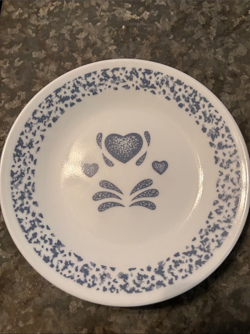 Blue Heart Corelle Salad Plates 5